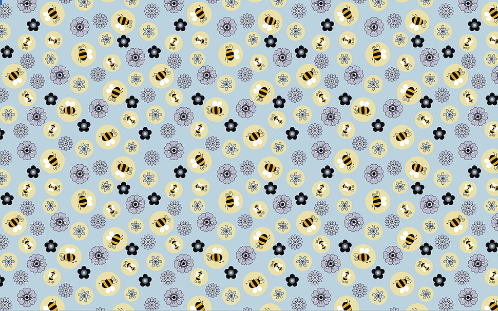 white and floral textile HD wallpaper